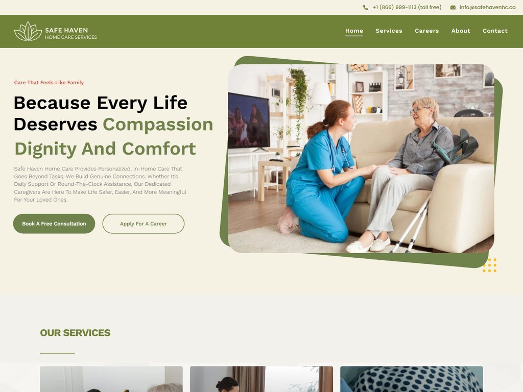 Safe Haven website