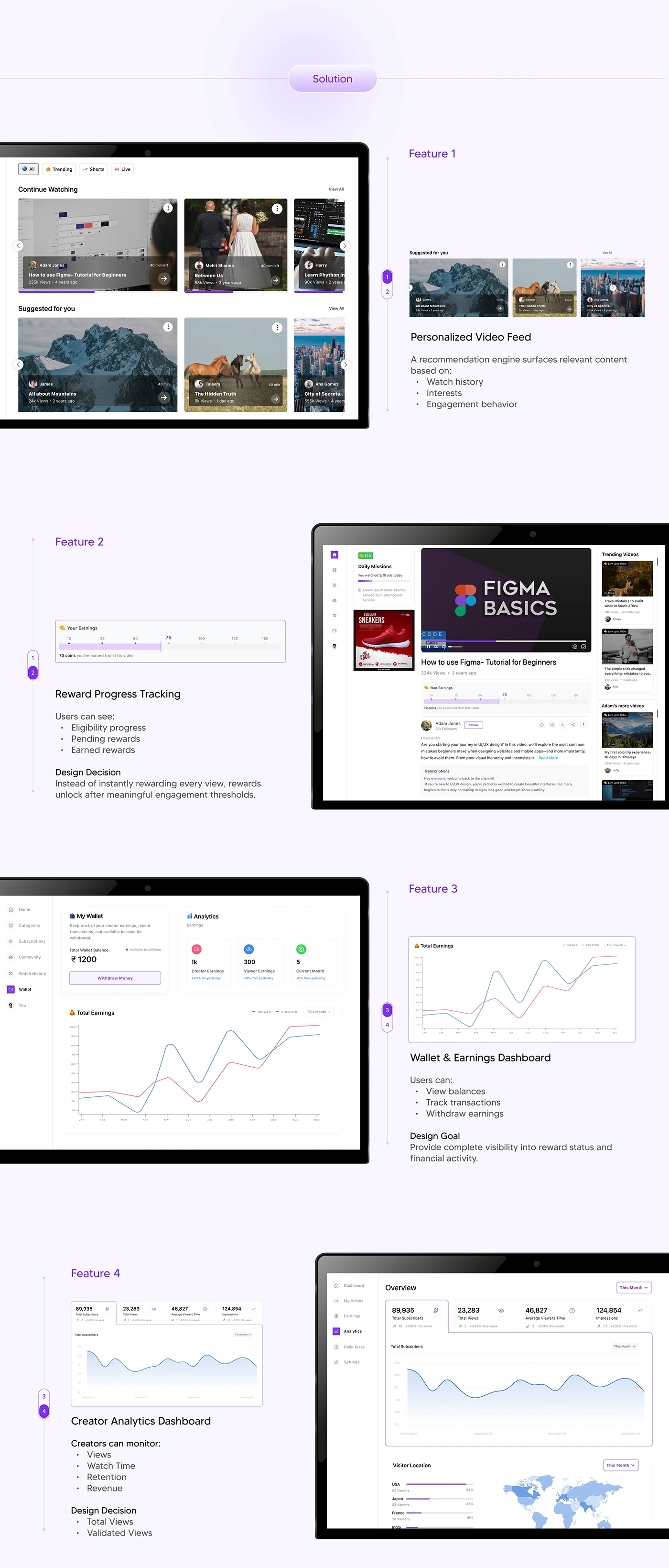 Deeper reporting — top videos, earnings and audience sources